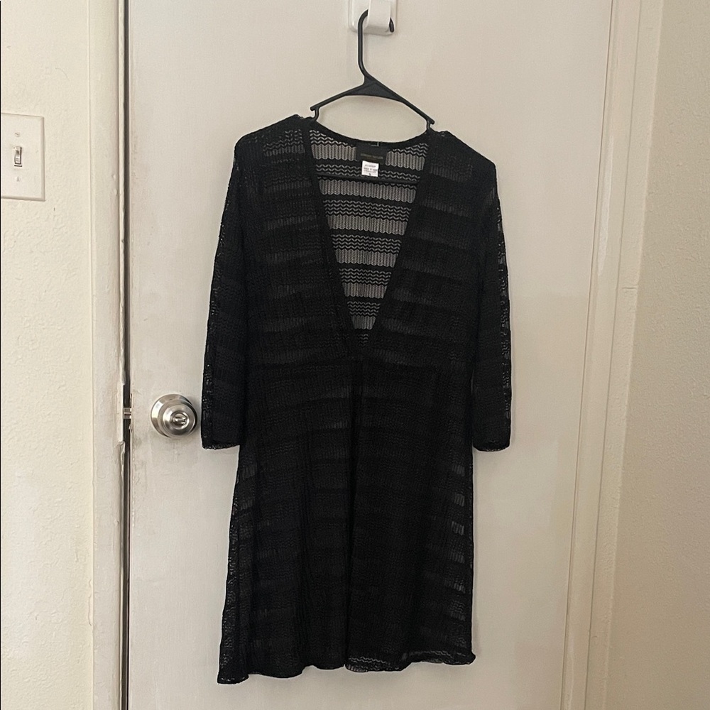 Jordan Taylor Black Knit Swim Cover-Up